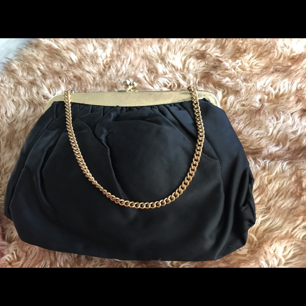 Vintage Black silk bag